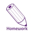 Sticker Factory Stamper: Homework Pencil - Purple