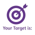 Sticker Factory Stamper: Your Target Is - Purple
