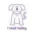 Sticker Factory Stamper: I Read Today - Purple