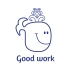 Sticker Factory Stamper: Good Work Whale - Blue
