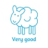 Sticker Factory Stamper: Very Good Sheep - Turquoise