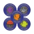 Quick Personalised Sparkly Stickers: Well Done Mixed Fishies From The Sticker Factory (35mm)