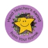 Quick Personalised Sparkly Stickers: Head Teacher`s Award From The Sticker Factory (35mm)