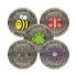 Quick Personalised Sparkly Stickers: Mixed Animals From The Sticker Factory (35mm)