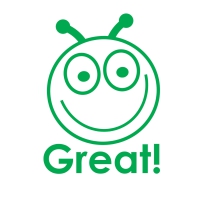 Mini Stamper: Green Great Smile (11mm)