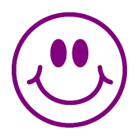 Mini Stamper: Violet Smiley Face (11mm)