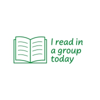 Rectangular Stamper: I Read In A Group Today - Green