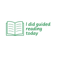 Rectangular Stamper: I Did Guided Reading Today - Green
