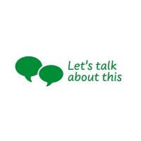 Rectangular Stamper: Let`s Talk About This - Green