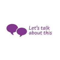 Rectangular Stamper: Let`s Talk About This - Purple