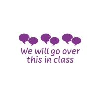 Rectangular Stamper: We Will Go Over This In Class - Purple
