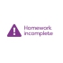 Rectangular Stamper: Homework Incomplete - Purple