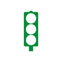 Rectangular Stamper: Traffic Light - Green