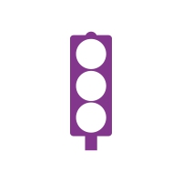 Rectangular Stamper: Traffic Light - Purple