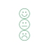 Rectangular Stamper: Happy / Neutral / Sad Faces - Green