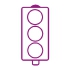 Stamper: No Words Traffic Light - Purple