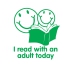 Stamper: I Read With An Adult Today - Green