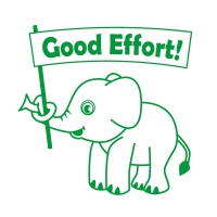 Stamper: Good Effort Elephant - Green