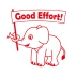 Stamper: Good Effort Elephant - Red
