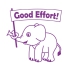 Stamper: Good Effort Elephant - Purple