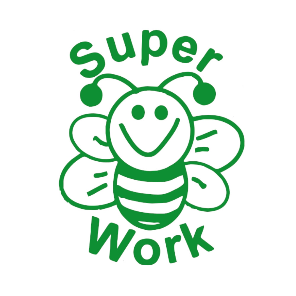 Green Super Work Bee Stamper - SuperStickers