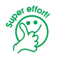 Stamper: Super Effort! - Thumbs Up - Green