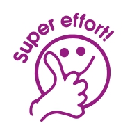 Stamper: Super Effort! - Thumbs Up - Purple