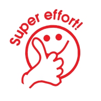Stamper: Super Effort! - Thumbs Up - Red