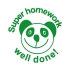 Stamper: Super Homework Well Done! - Panda - Green