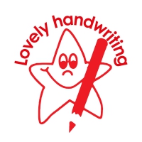 Stamper: Lovely Handwriting - Star - Red