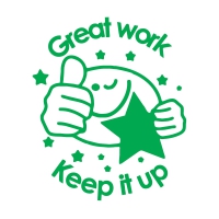 Stamper: Great Work Keep It Up - Thumbs Up - Green