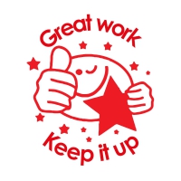 Stamper: Great Work Keep It Up - Thumbs Up - Red