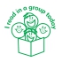 Stamper: I Read In A Group Today - Smiley Faces - Green