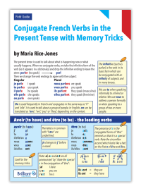 Book: Petit Guide - French Verbs In The Present Tense