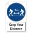Warning Sticker - Keep Your Distance (200x300 mm)