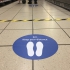 Social Distance Floor Marker - Blue Circle (400x400mm)