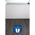 Social Distance Floor Marker - Blue Circle (400x400mm)