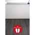 Social Distance Floor Marker - Red Circle (400x400mm)