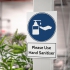 Aluminium Warning Sign - Please Use Hand Sanitiser (200x300 MM)