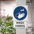 Aluminium Warning Sign - Wash Hands (200x300 MM)