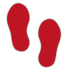 Floor Marker - Red Footprints (250 x 110mm - 10 pairs)