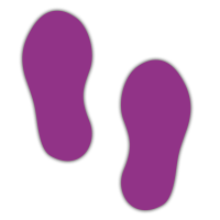 Floor Marker - Violet Footprints (250 x 110mm - 10 pairs)