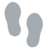 Floor Marker - Grey Footprints (250 x 110mm - 10 pairs)