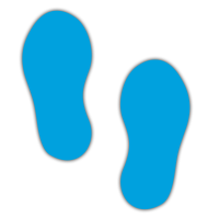 Floor Marker - Light Blue Footprints (250 x 110mm - 10 pairs)