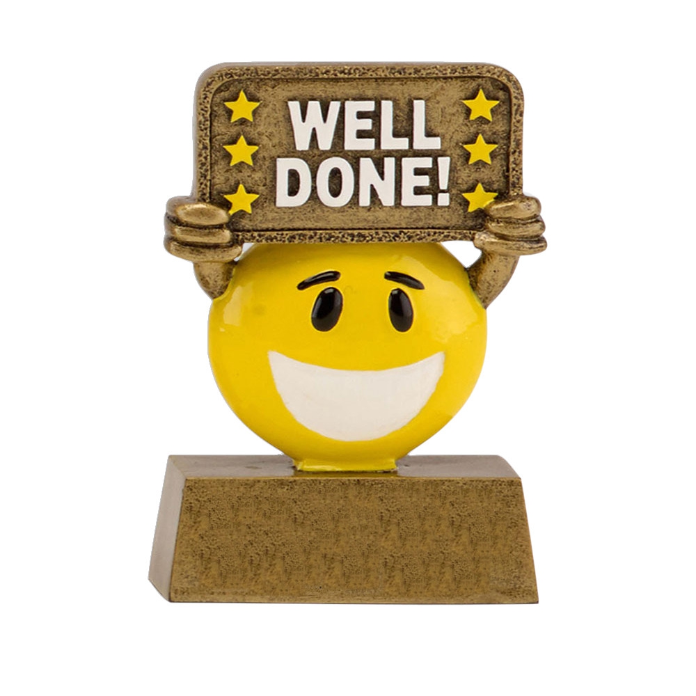 Well Done Smile Trophy - SuperStickers