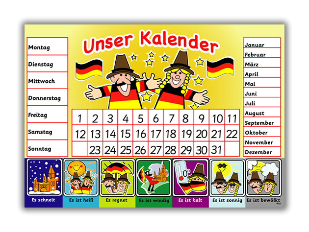 Poster German Calendar SuperStickers 
