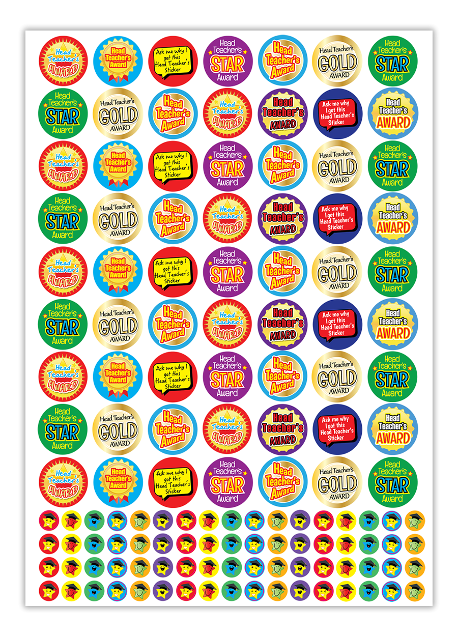  Sticker  Head Teacher s  Award Bumper Pack 50 5 X 