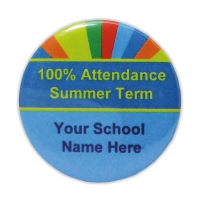 Badge: Quick Personalised - Attendance Summer 38mm