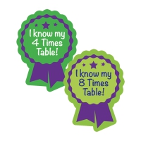 Sticker: Times Tables Rosette Quick Pack X4 X8